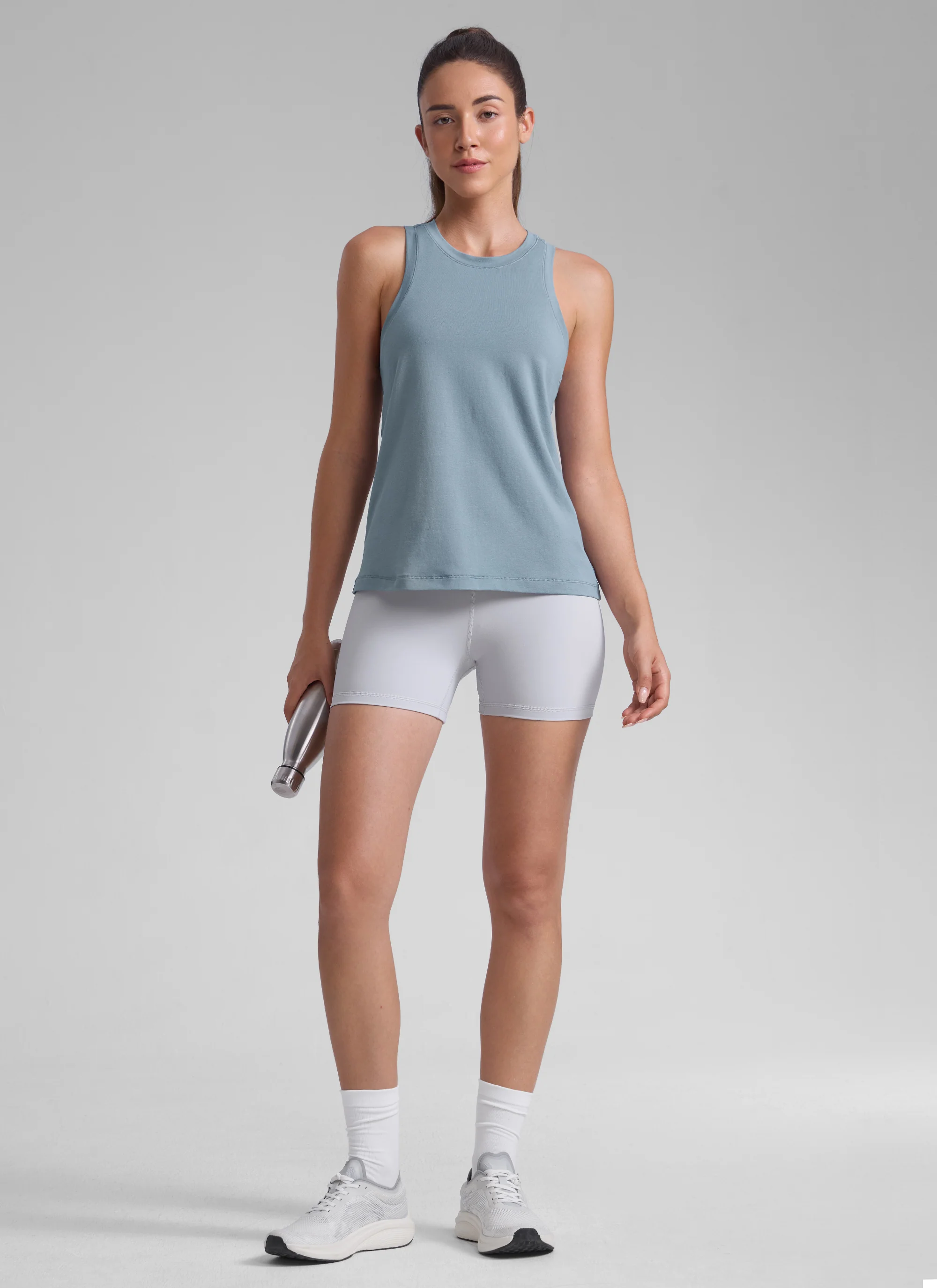 Poly Cotton-Blend Racerback Tank - Image 33