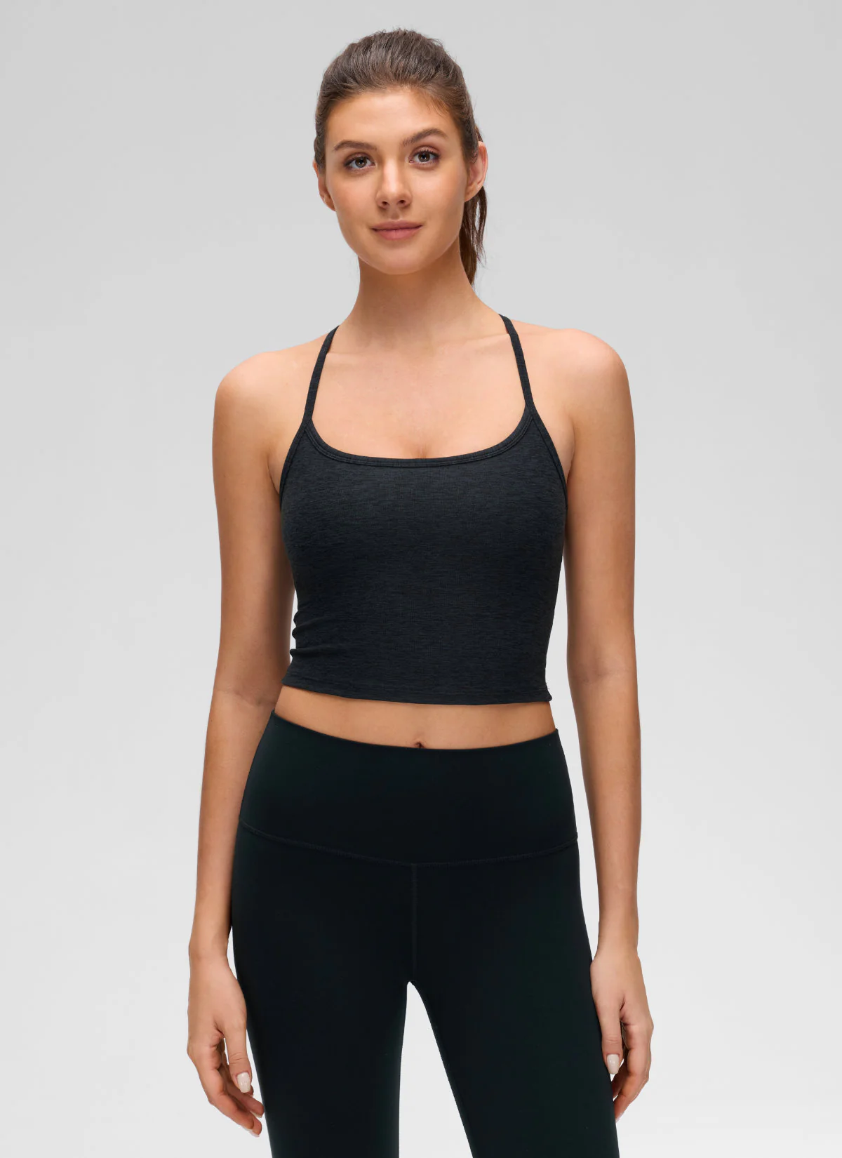 Low Cut U Neck Y Back Shelf Bra Tank - Image 11