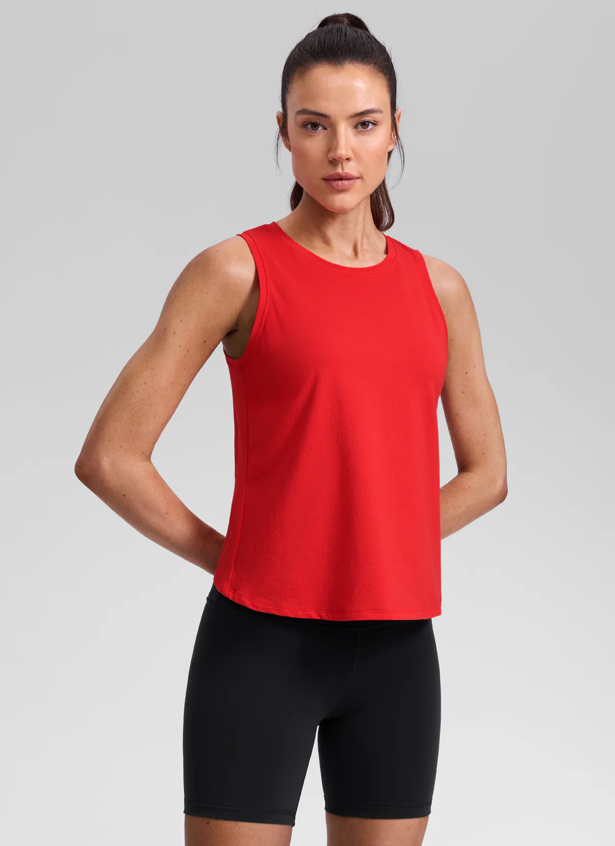 Poly Cotton-Blend Open Split Back Tank - Image 10