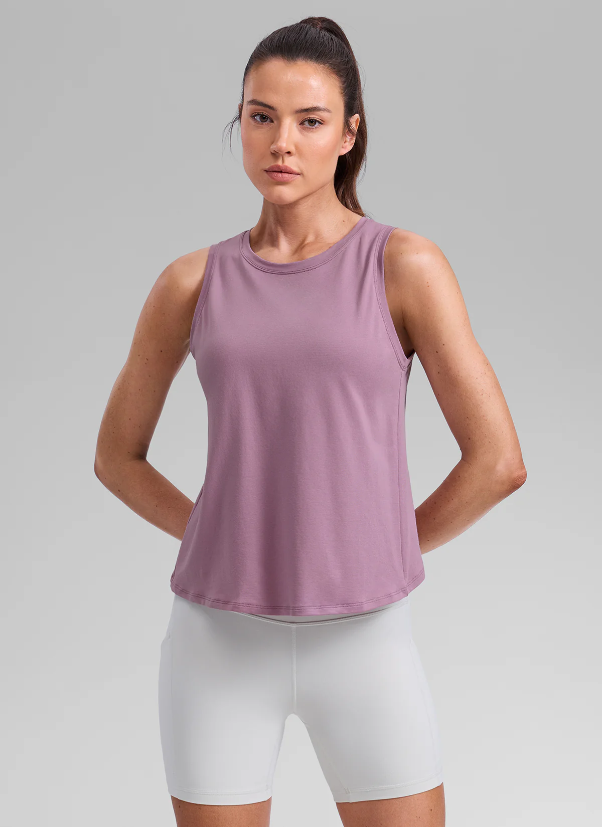 Poly Cotton-Blend Open Split Back Tank - Image 22
