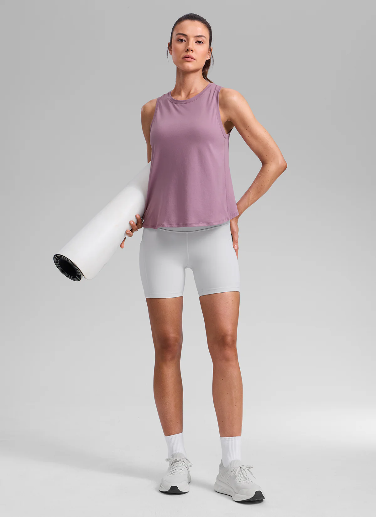 Poly Cotton-Blend Open Split Back Tank - Image 23