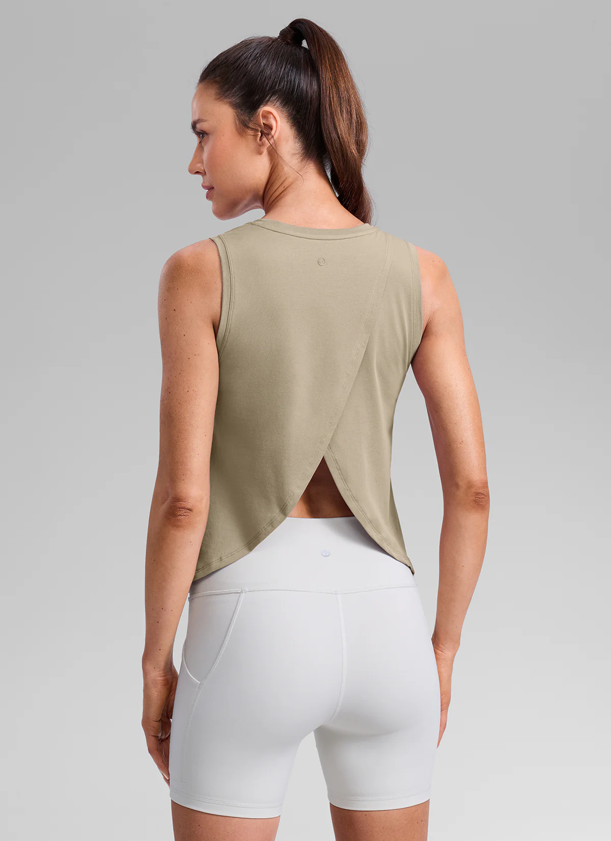 Poly Cotton-Blend Open Split Back Tank - Image 25