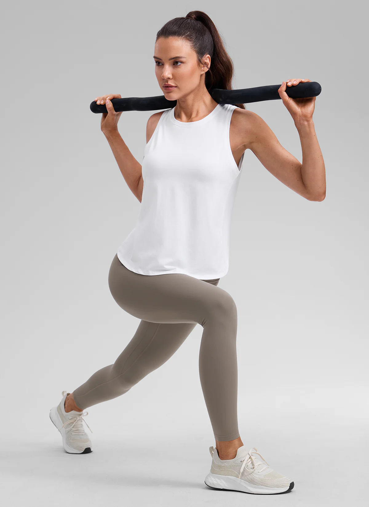 Poly Cotton-Blend Open Split Back Tank - Image 3