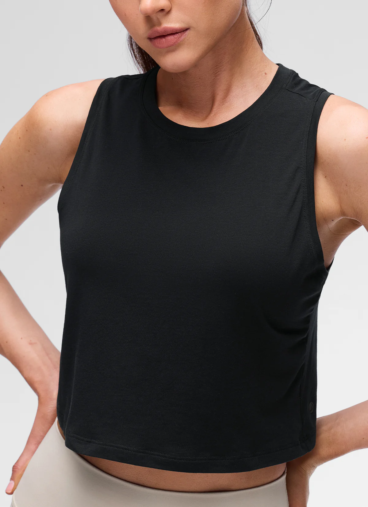 Pima Cotton Crewneck Crop Tank - Image 16