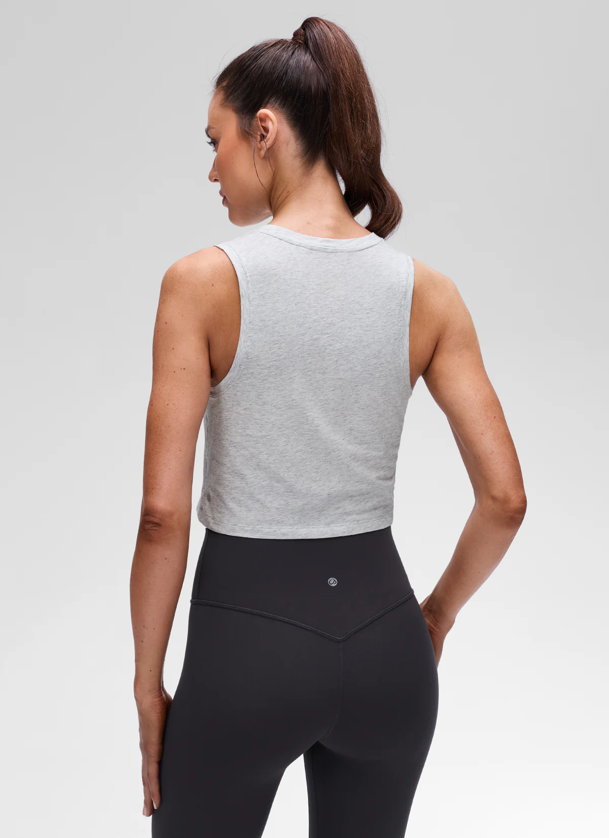 Pima Cotton Crewneck Crop Tank - Image 2