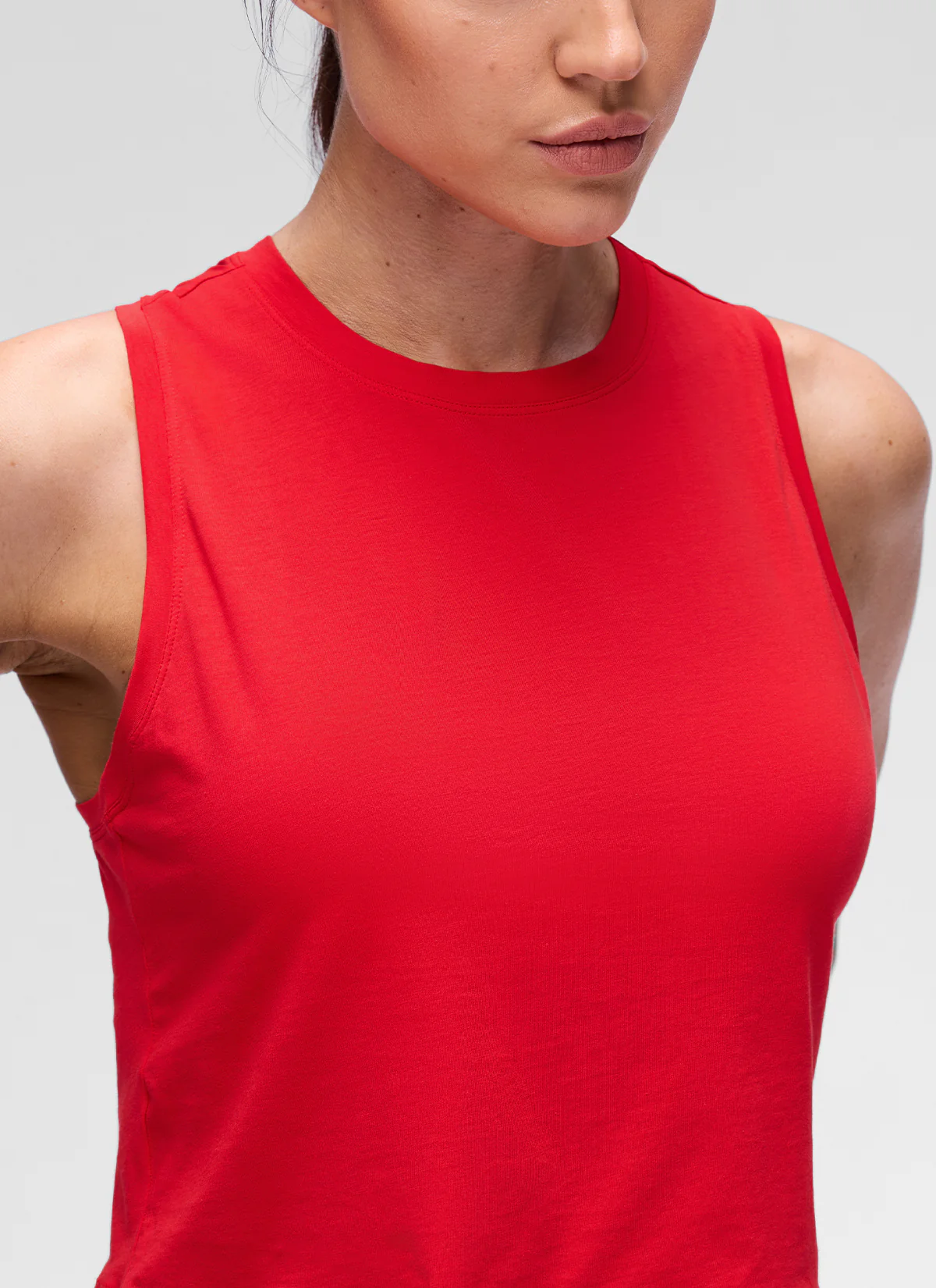Pima Cotton Crewneck Crop Tank - Image 24