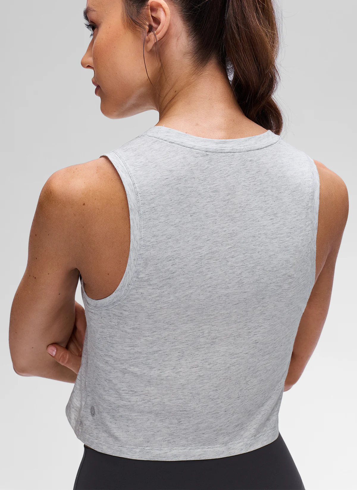 Pima Cotton Crewneck Crop Tank - Image 4