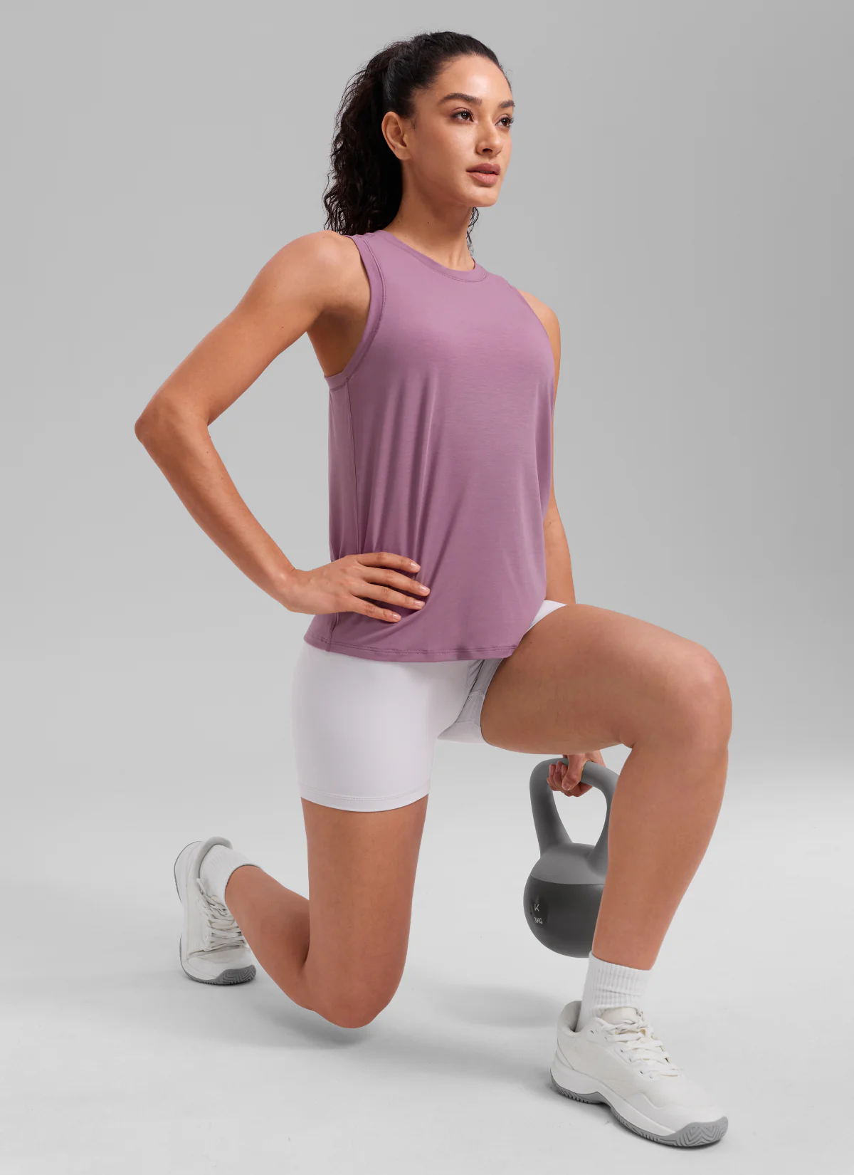 Quick Dry Racerback Hip Length Tank - Image 19