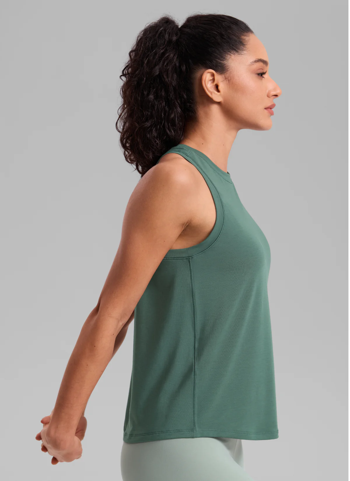 Quick Dry Racerback Hip Length Tank - Image 4