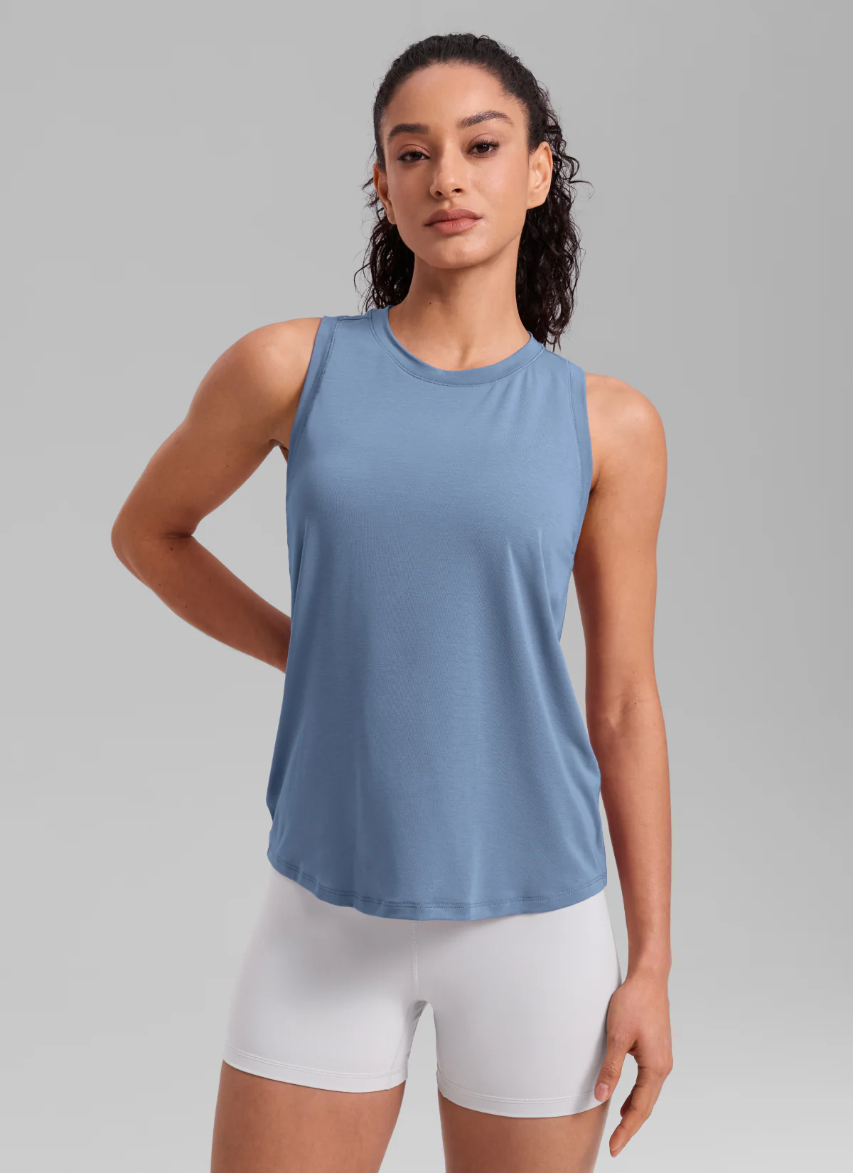 Quick Dry Racerback Hip Length Tank - Image 5