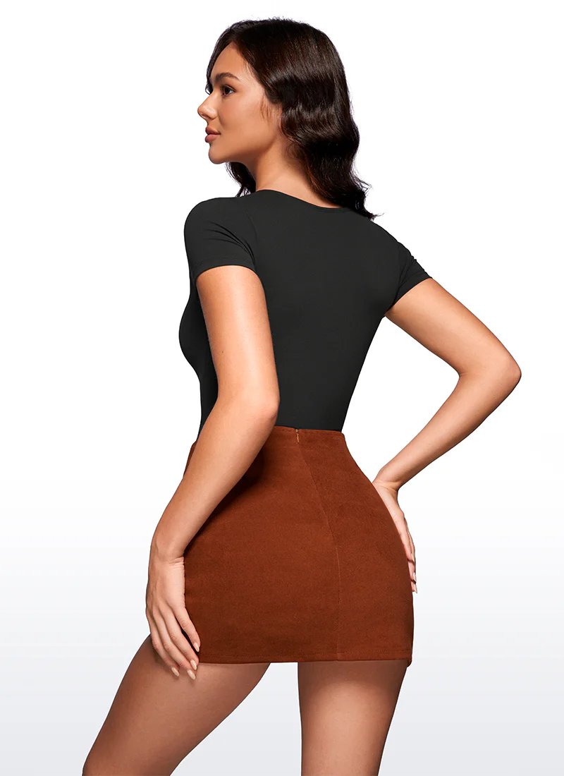 Butterluxe Crew Neck Short Sleeves Bodysuits - Image 14