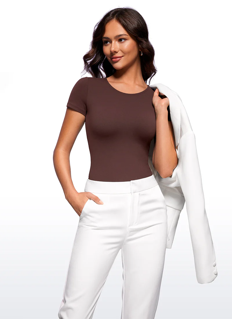 Butterluxe Crew Neck Short Sleeves Bodysuits - Image 23