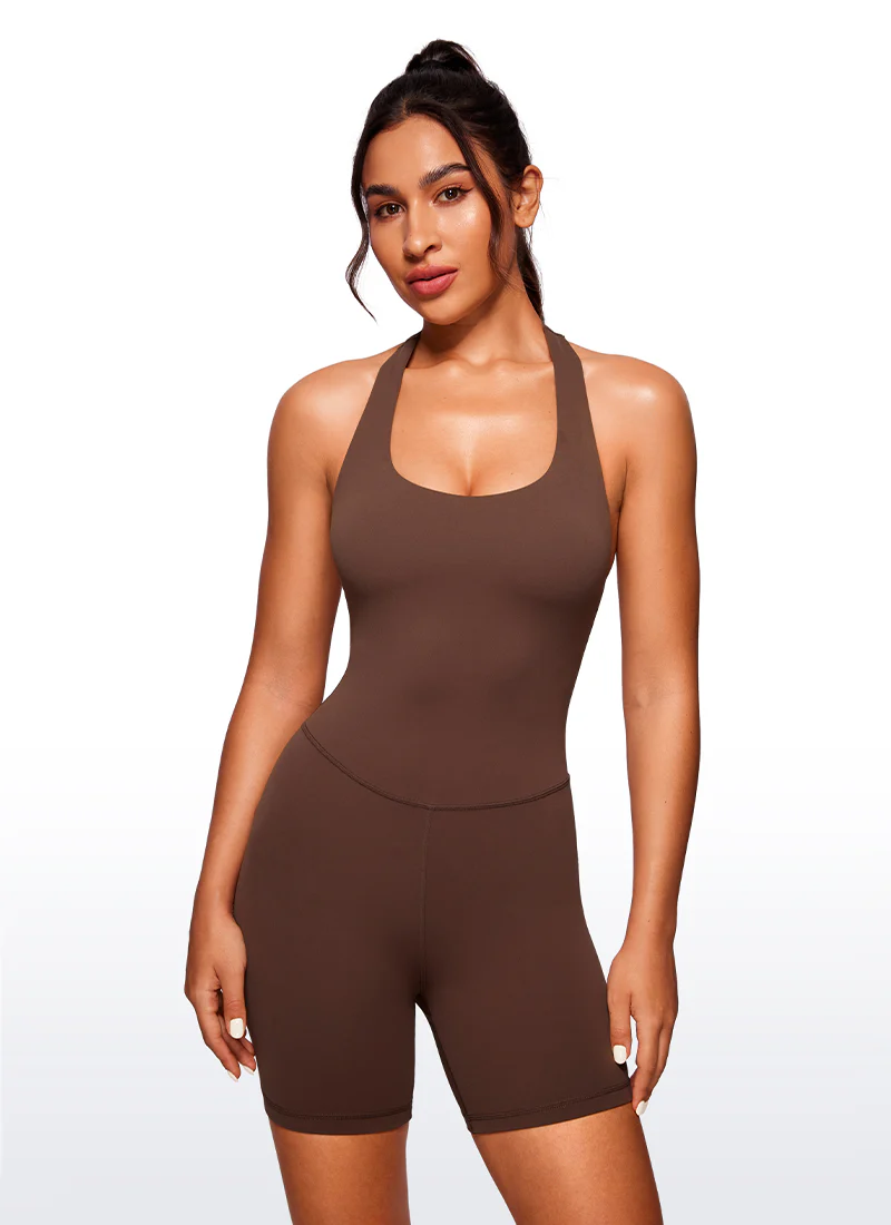 Butterluxe Halter Backless Athletic Rompers 6'' - Image 10