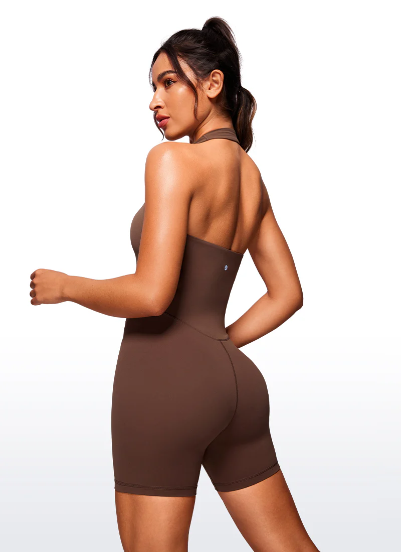 Butterluxe Halter Backless Athletic Rompers 6'' - Image 11