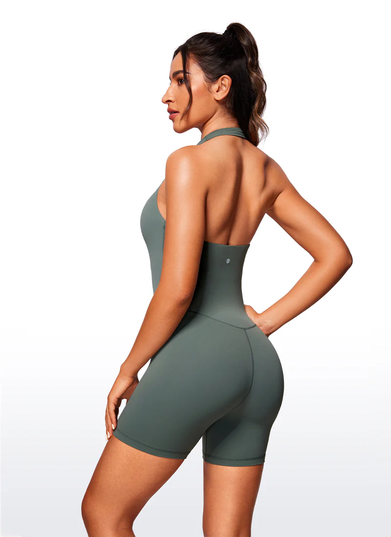 Butterluxe Halter Backless Athletic Rompers 6'' - Image 15