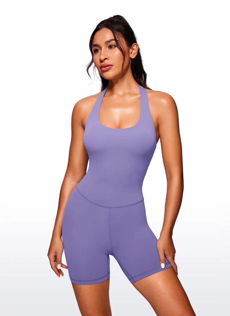 Butterluxe Halter Backless Athletic Rompers 6'' - Image 18