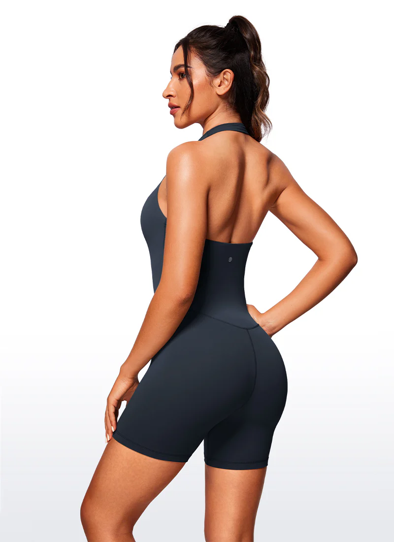 Butterluxe Halter Backless Athletic Rompers 6'' - Image 7