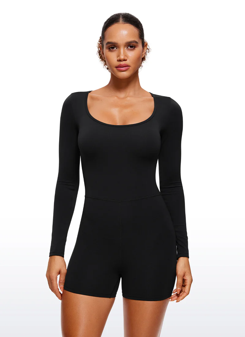Butterluxe Long Sleeve Athletic Romper 4'' - Image 3