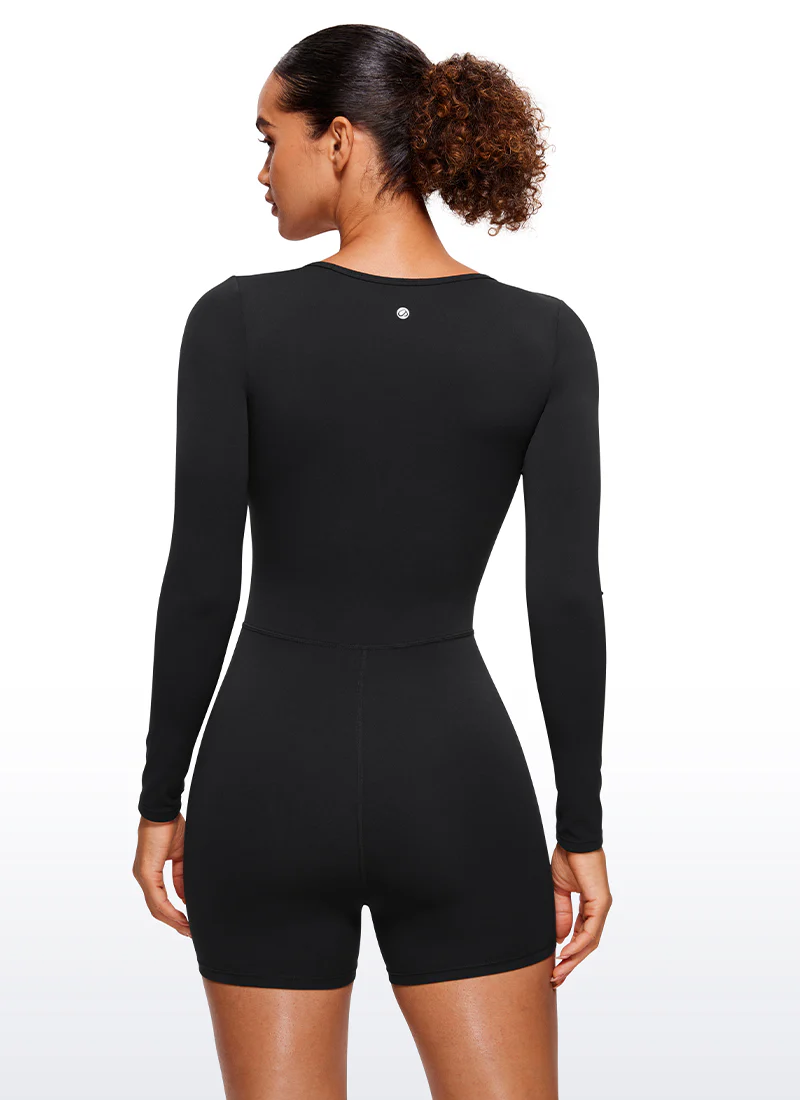 Butterluxe Long Sleeve Athletic Romper 4'' - Image 4