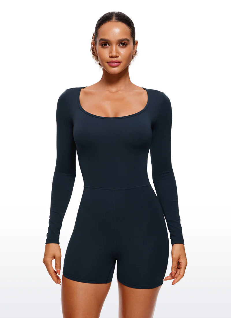 Butterluxe Long Sleeve Athletic Romper 4'' - Image 5