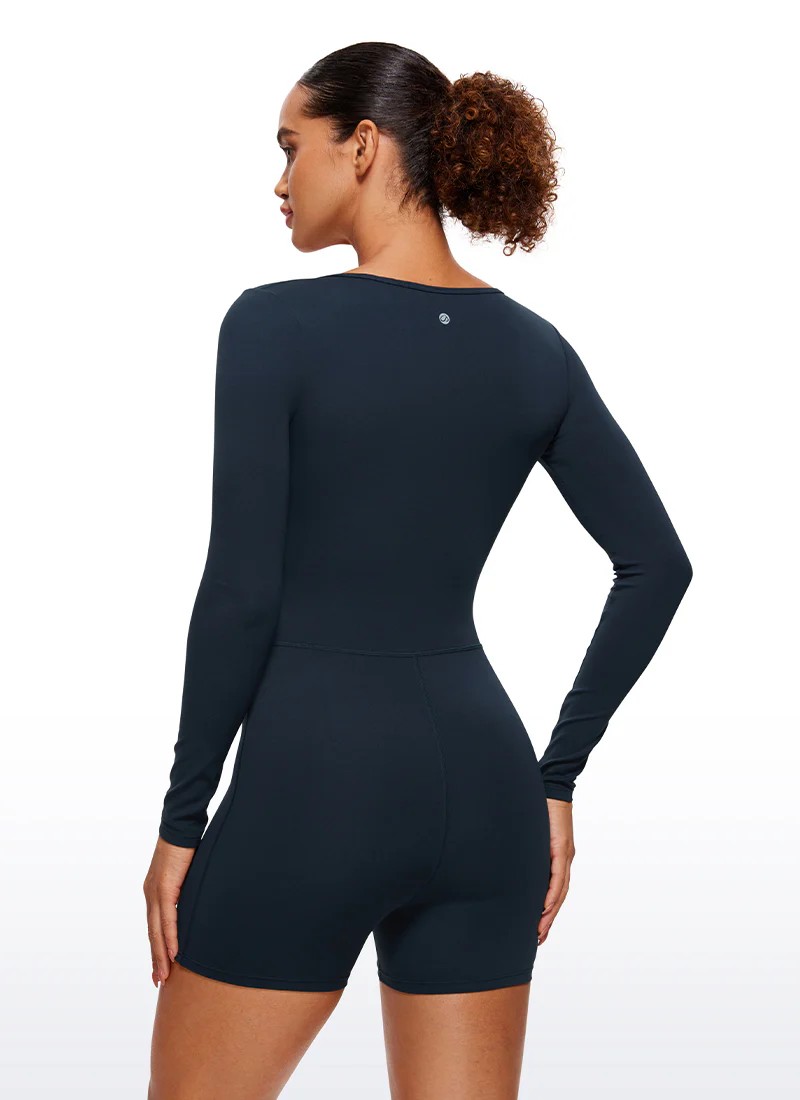 Butterluxe Long Sleeve Athletic Romper 4'' - Image 6