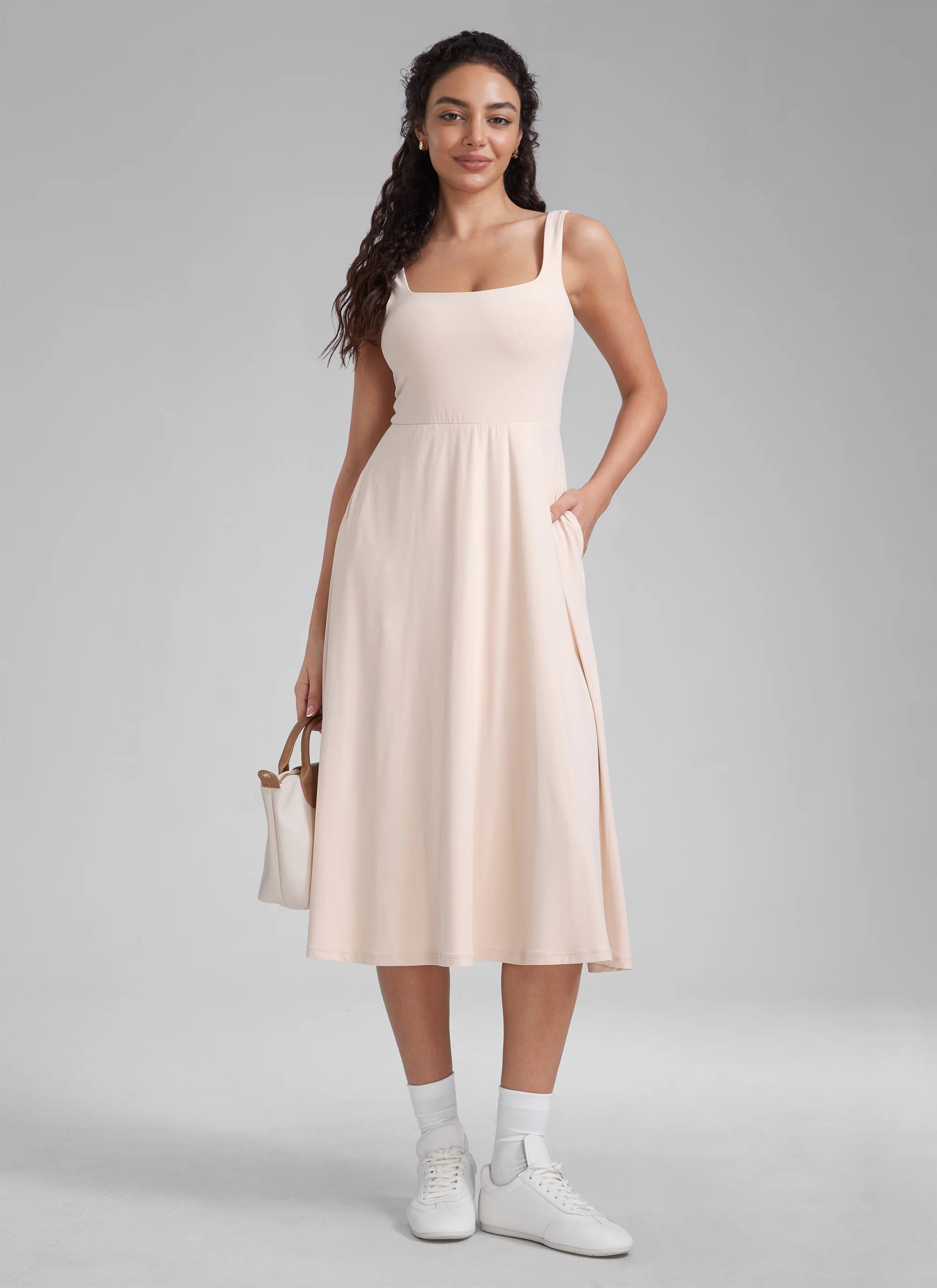 Cloudweight Double Lined Pocket Midi Dress - Image 10