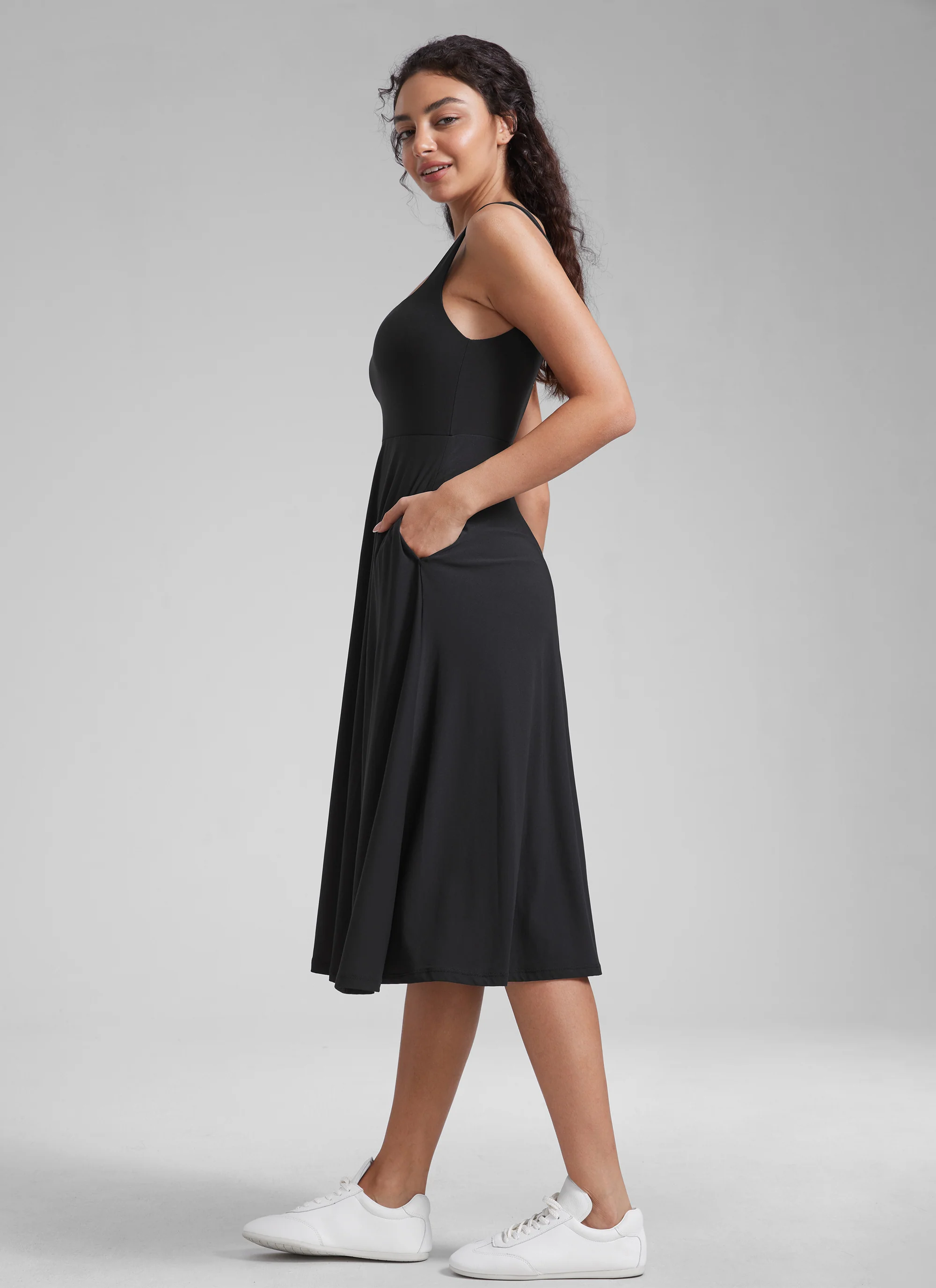 Cloudweight Double Lined Pocket Midi Dress - Image 14