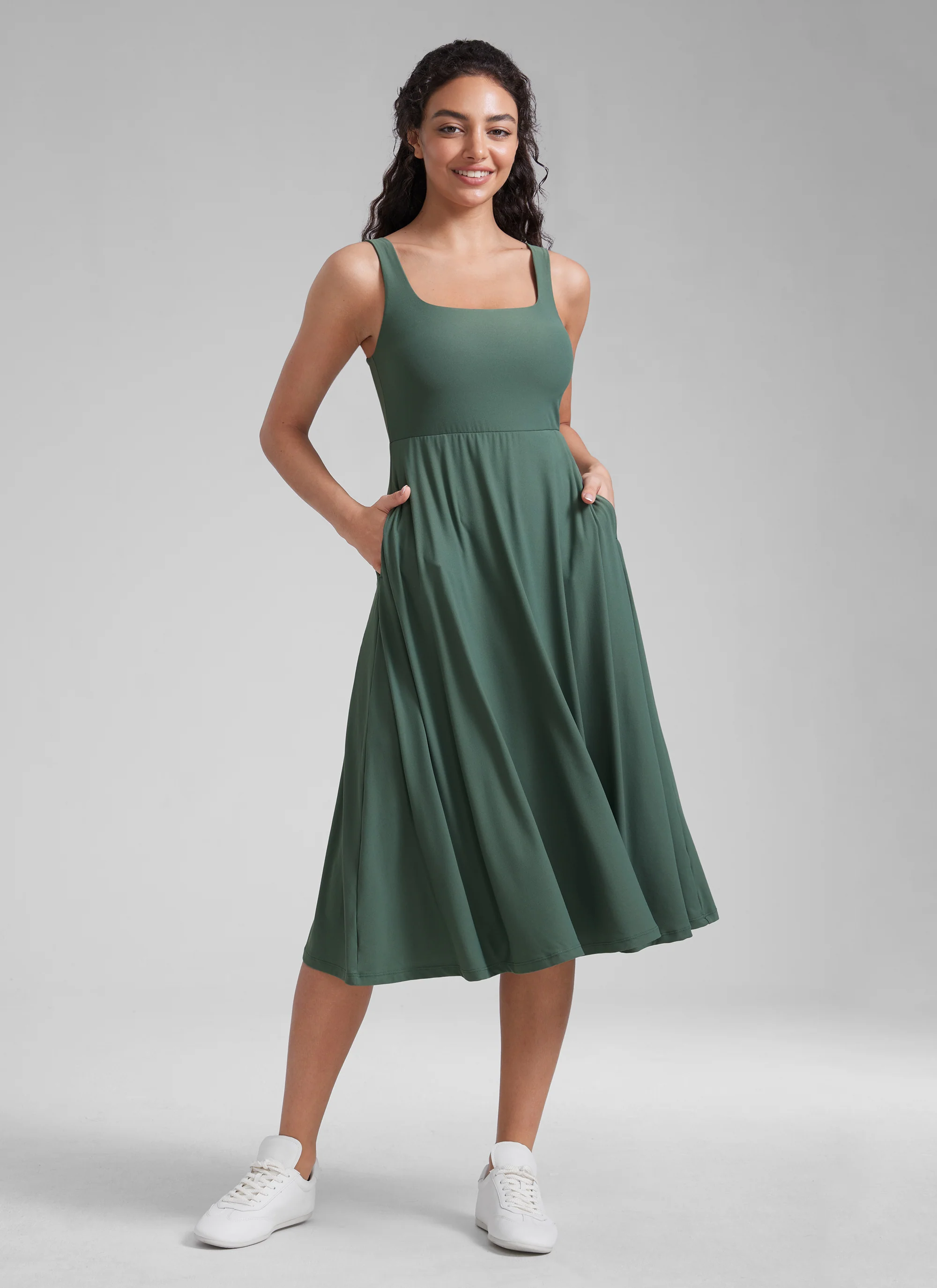 Cloudweight Double Lined Pocket Midi Dress - Image 17