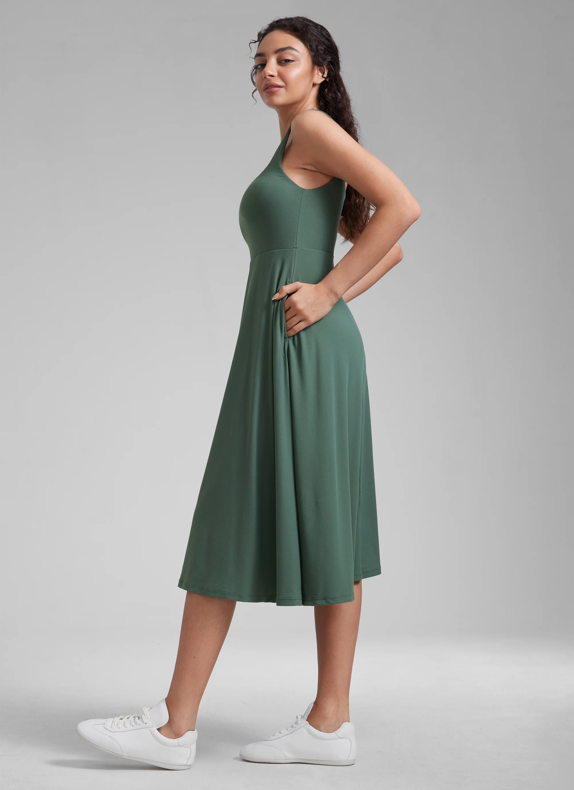 Cloudweight Double Lined Pocket Midi Dress - Image 19