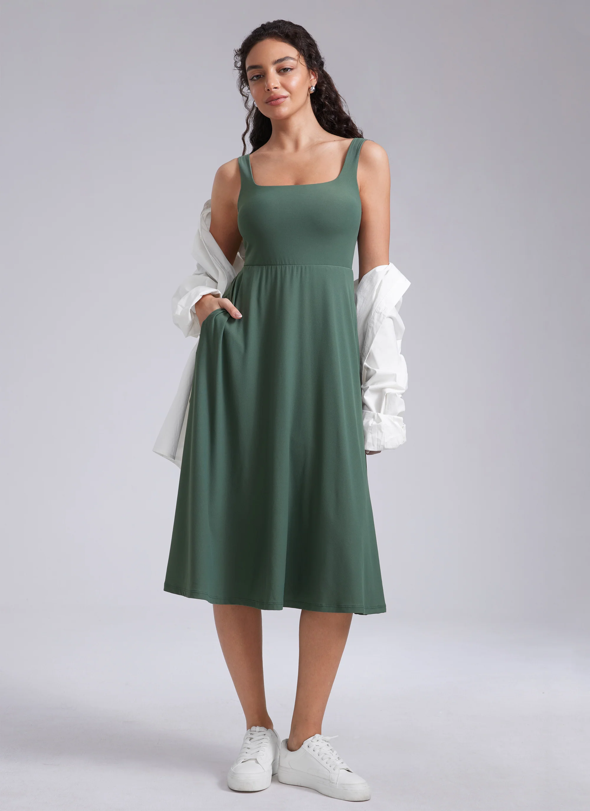 Cloudweight Double Lined Pocket Midi Dress - Image 20