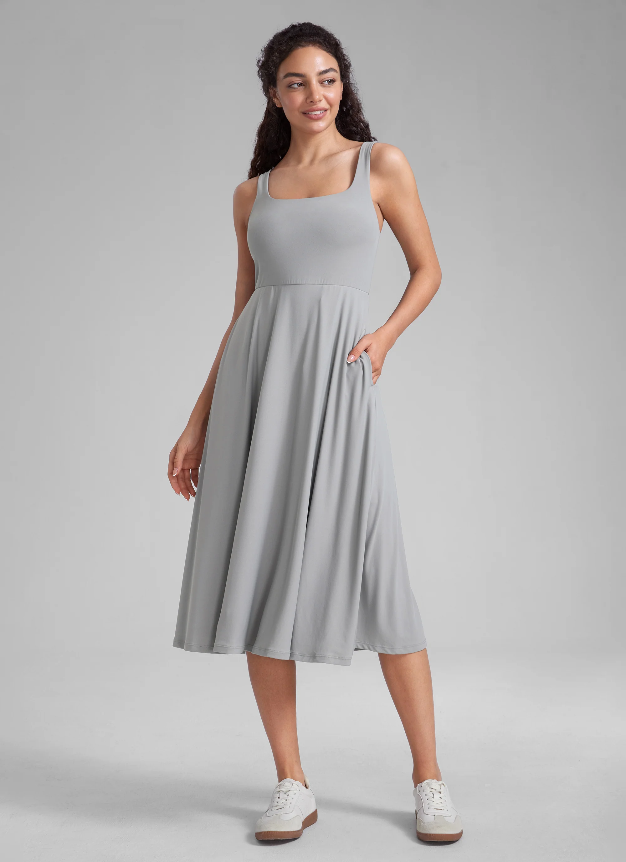 Cloudweight Double Lined Pocket Midi Dress - Image 22
