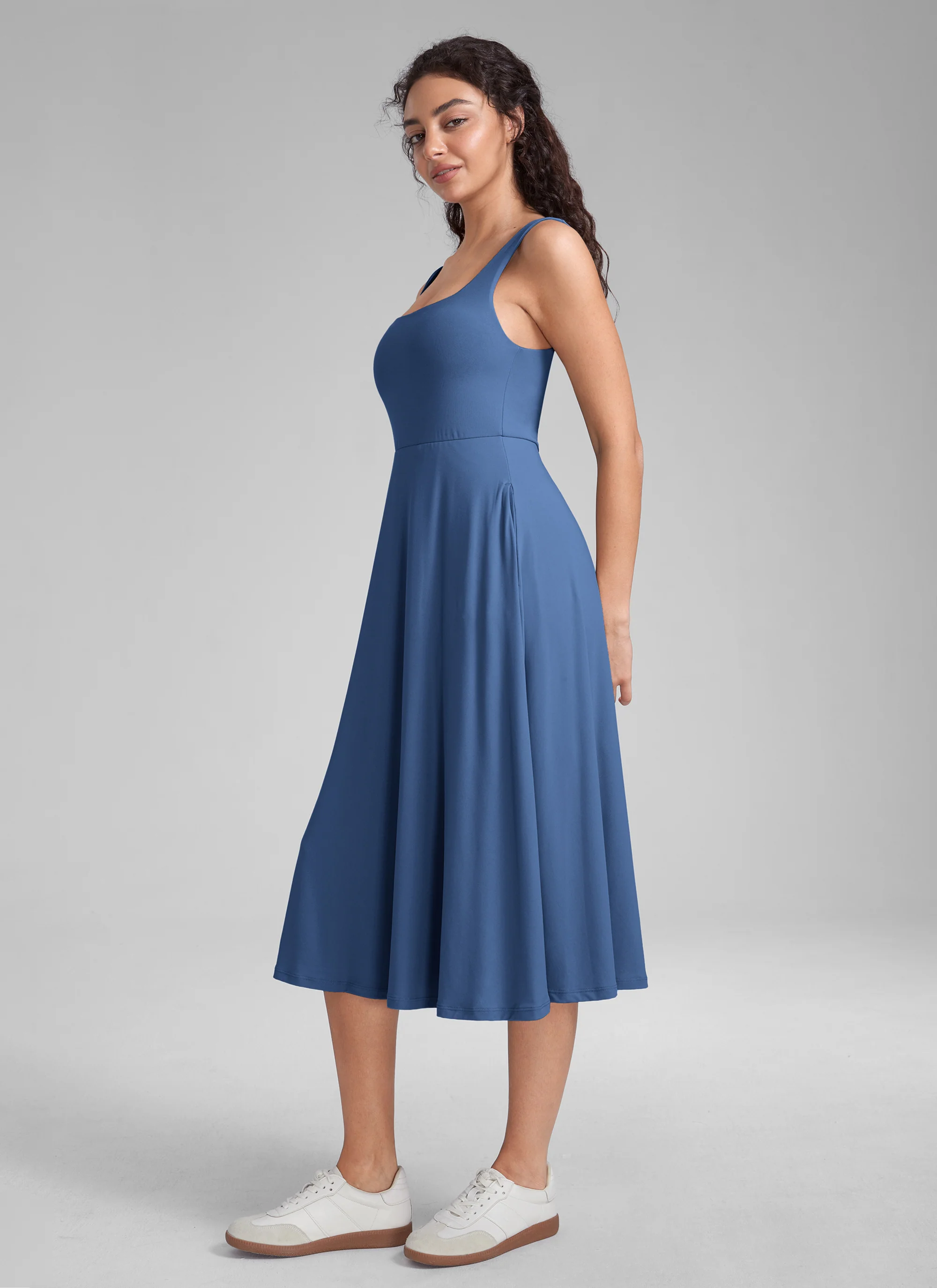 Cloudweight Double Lined Pocket Midi Dress - Image 3