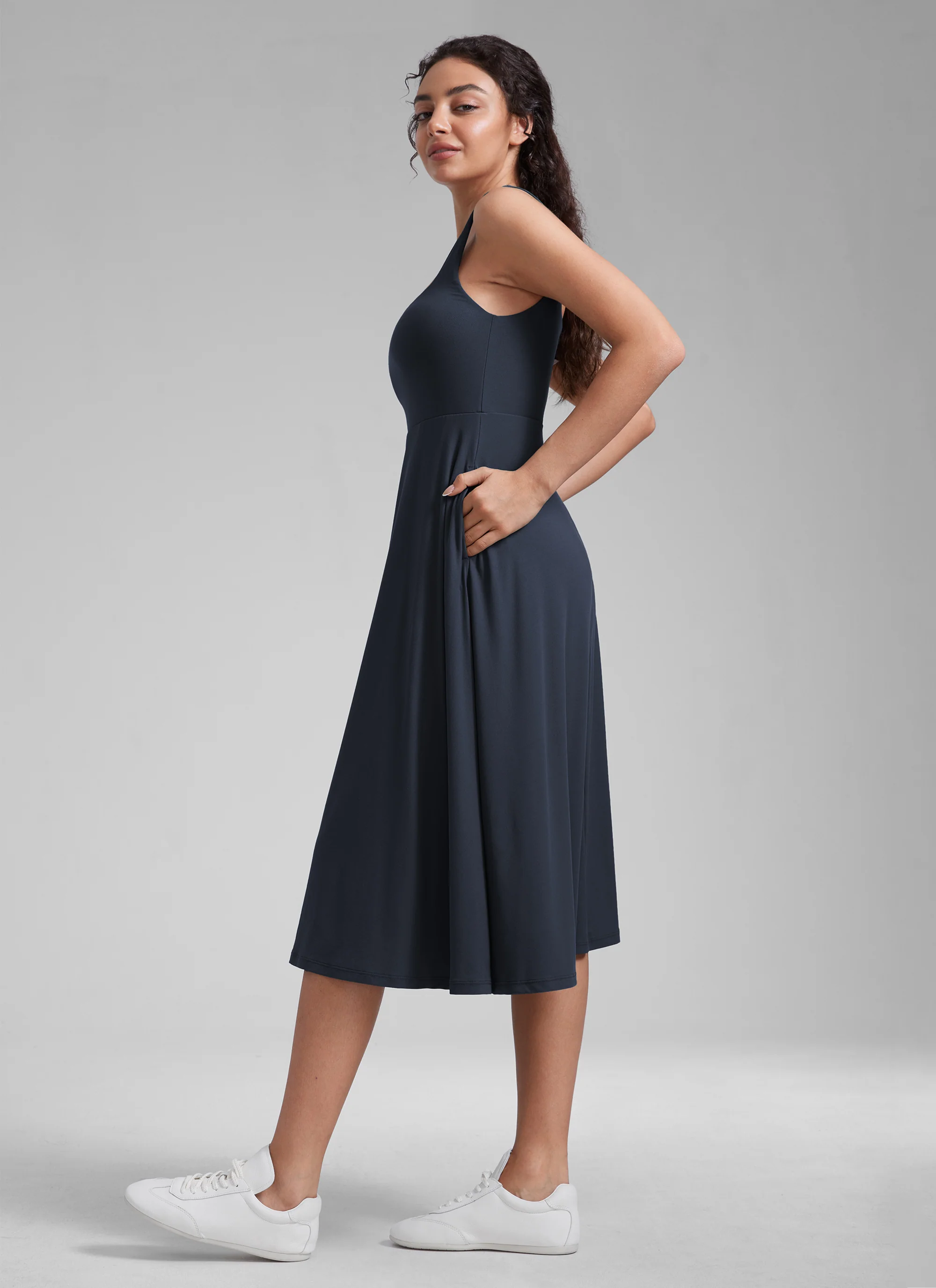 Cloudweight Double Lined Pocket Midi Dress - Image 30