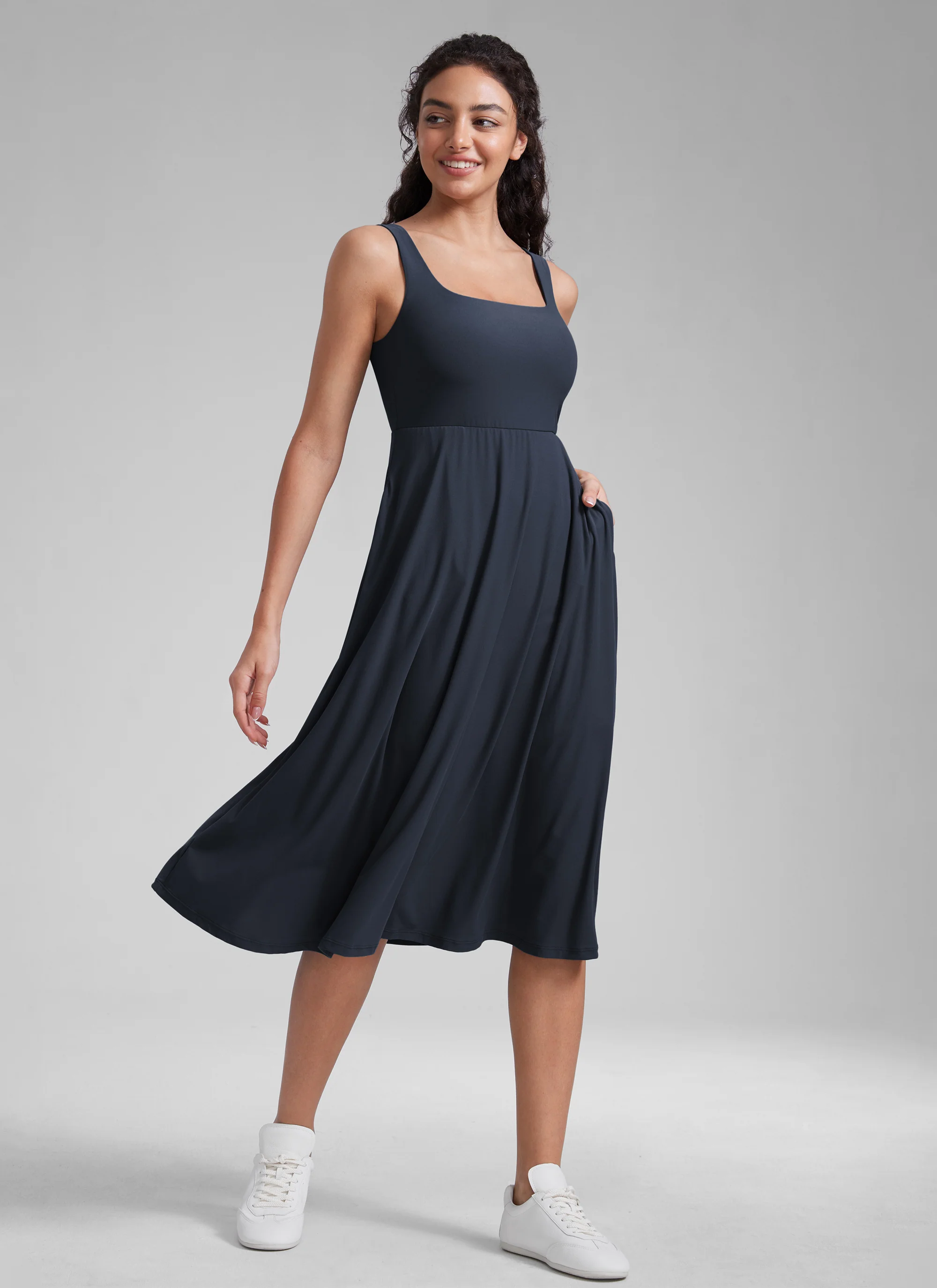 Cloudweight Double Lined Pocket Midi Dress - Image 31