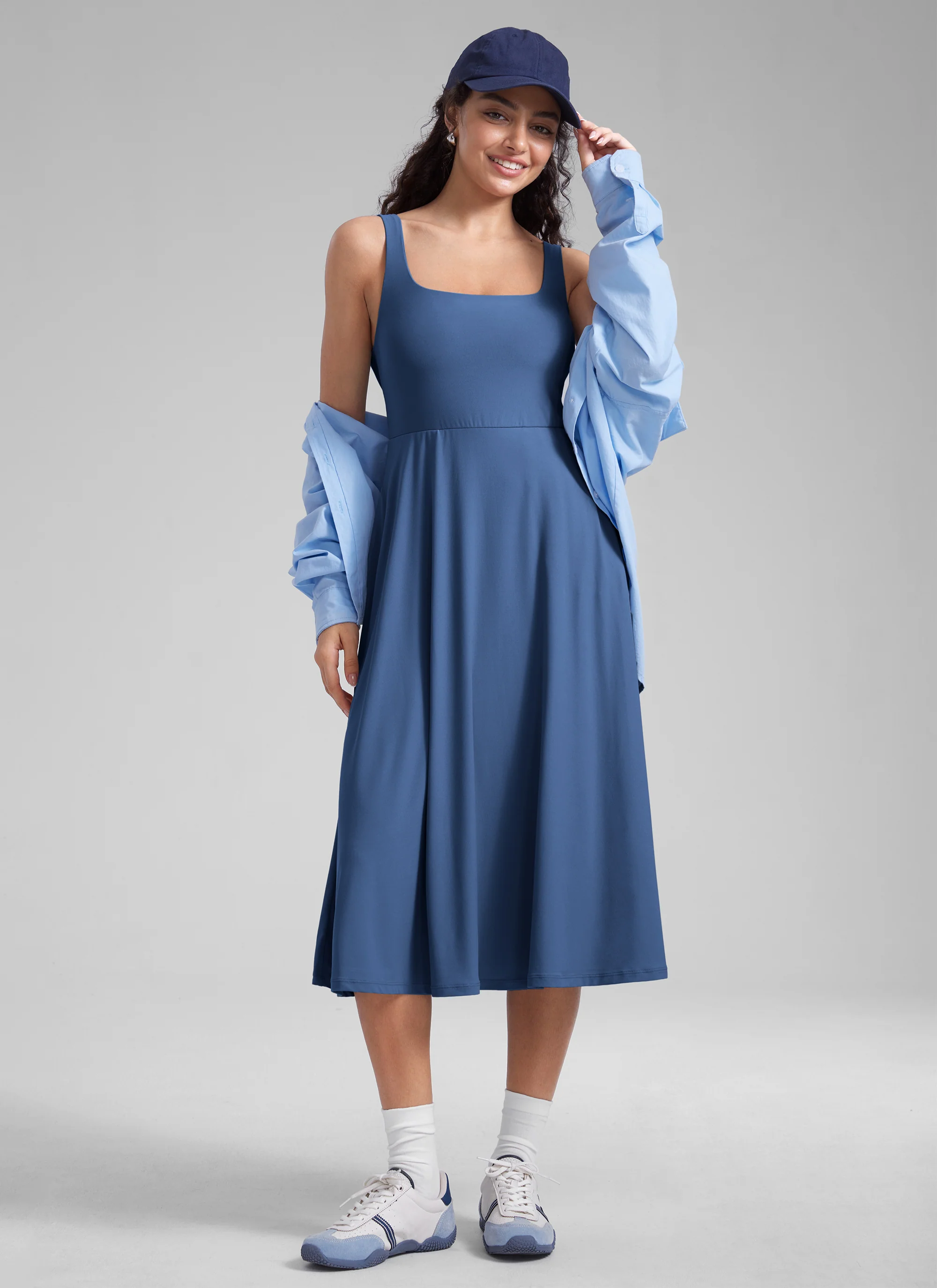 Cloudweight Double Lined Pocket Midi Dress - Image 4