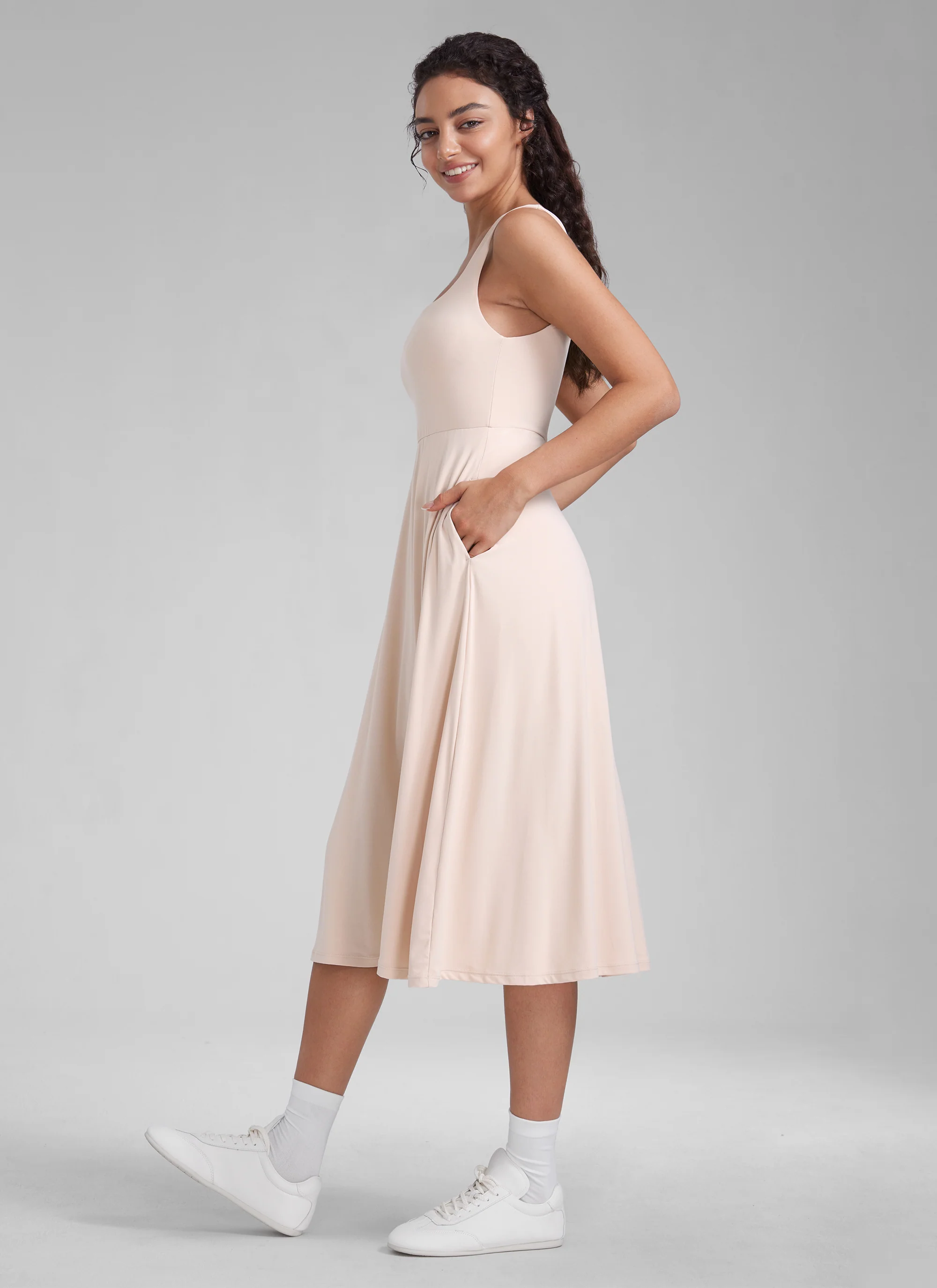 Cloudweight Double Lined Pocket Midi Dress - Image 9