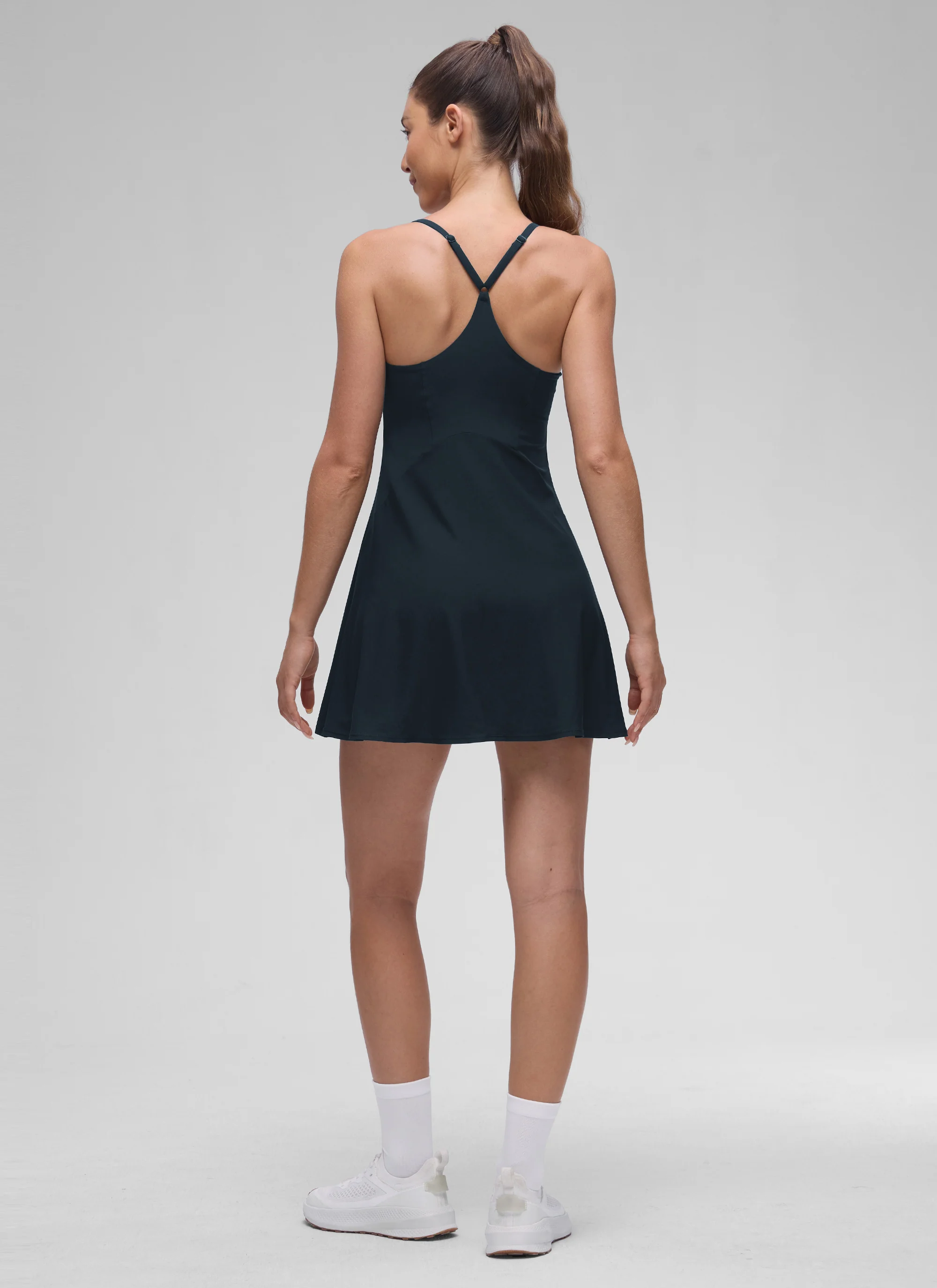 Feathery-Fit Drapey Built in Bra Liner Dress - Image 13