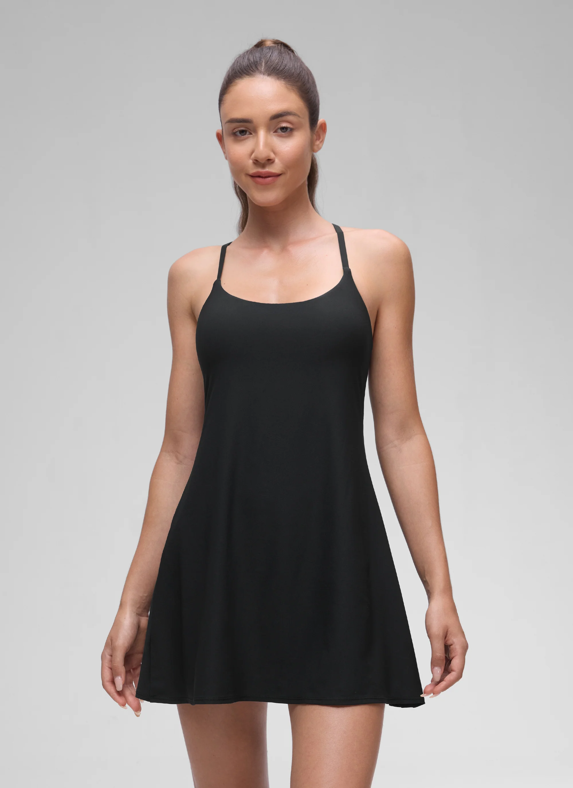 Feathery-Fit Drapey Built in Bra Liner Dress - Image 17