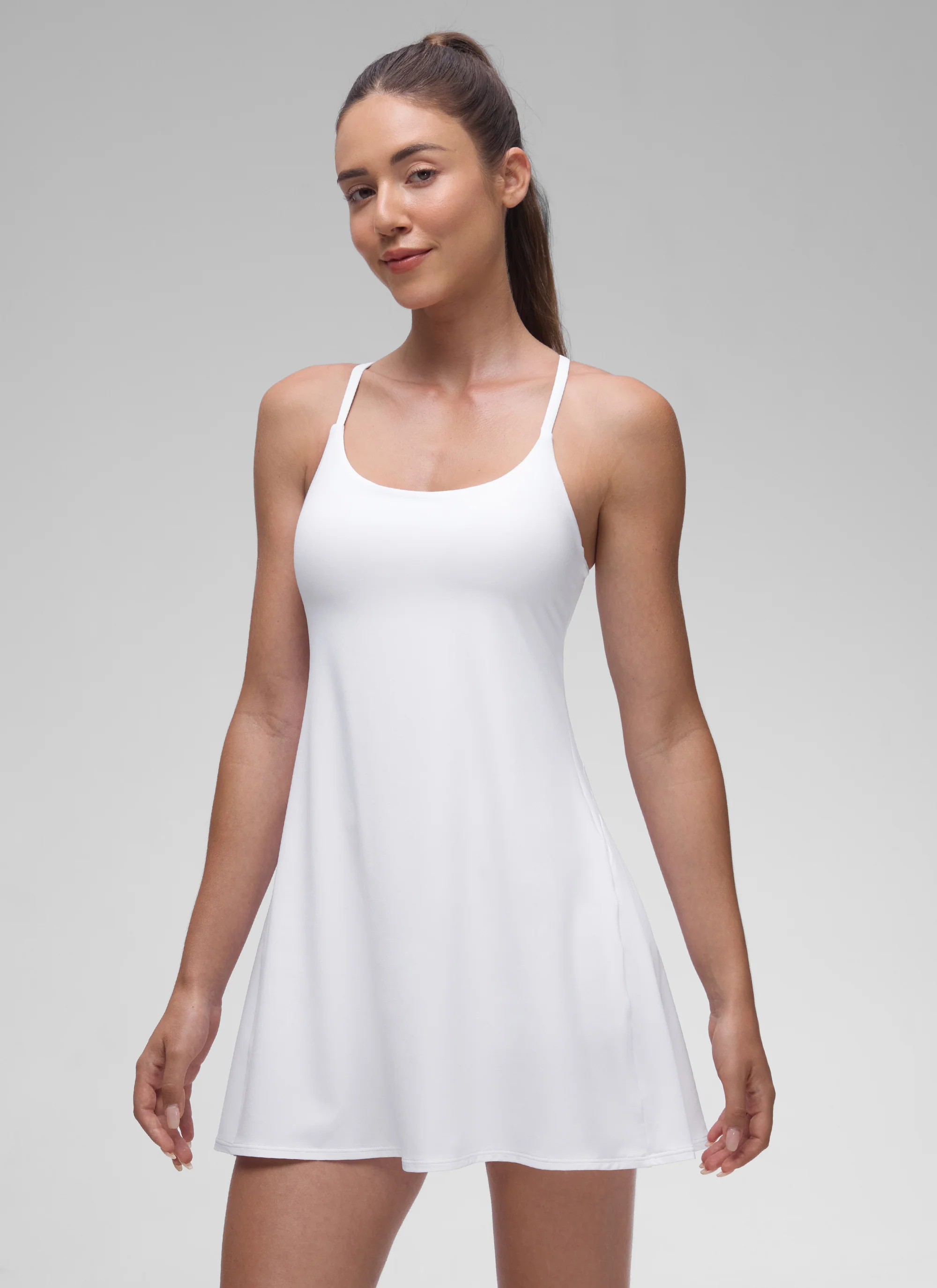 Feathery-Fit Drapey Built in Bra Liner Dress - Image 23