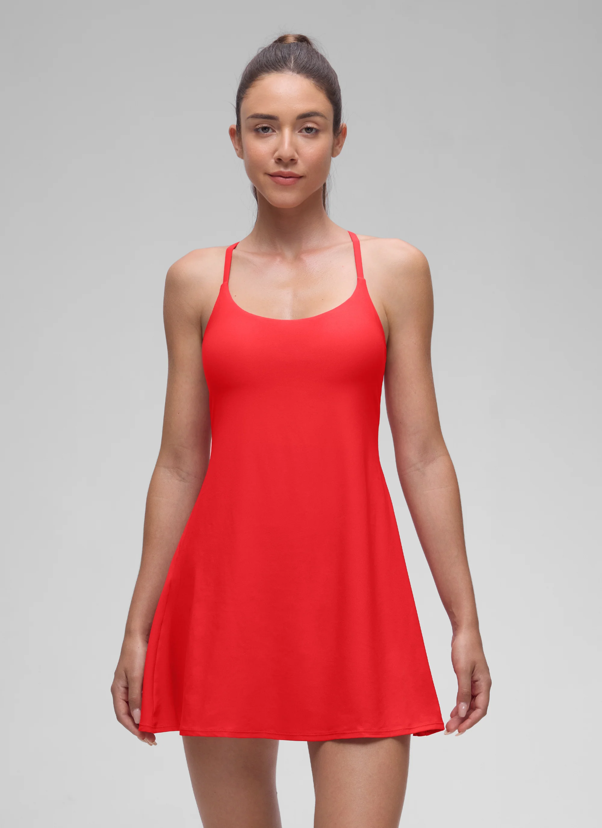 Feathery-Fit Drapey Built in Bra Liner Dress - Image 28