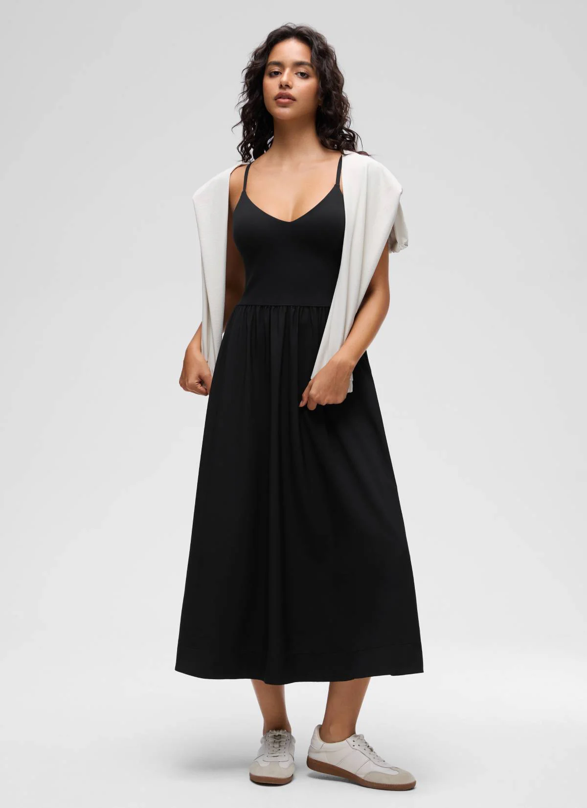 V Neck Flowy Tank Maxi Dress - Image 3