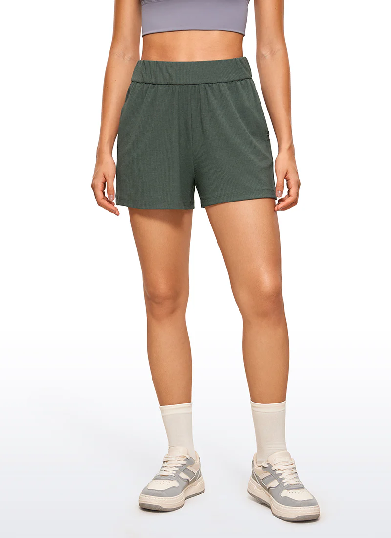 Ribbed High Rise Sweat Shorts 3'' - Image 14