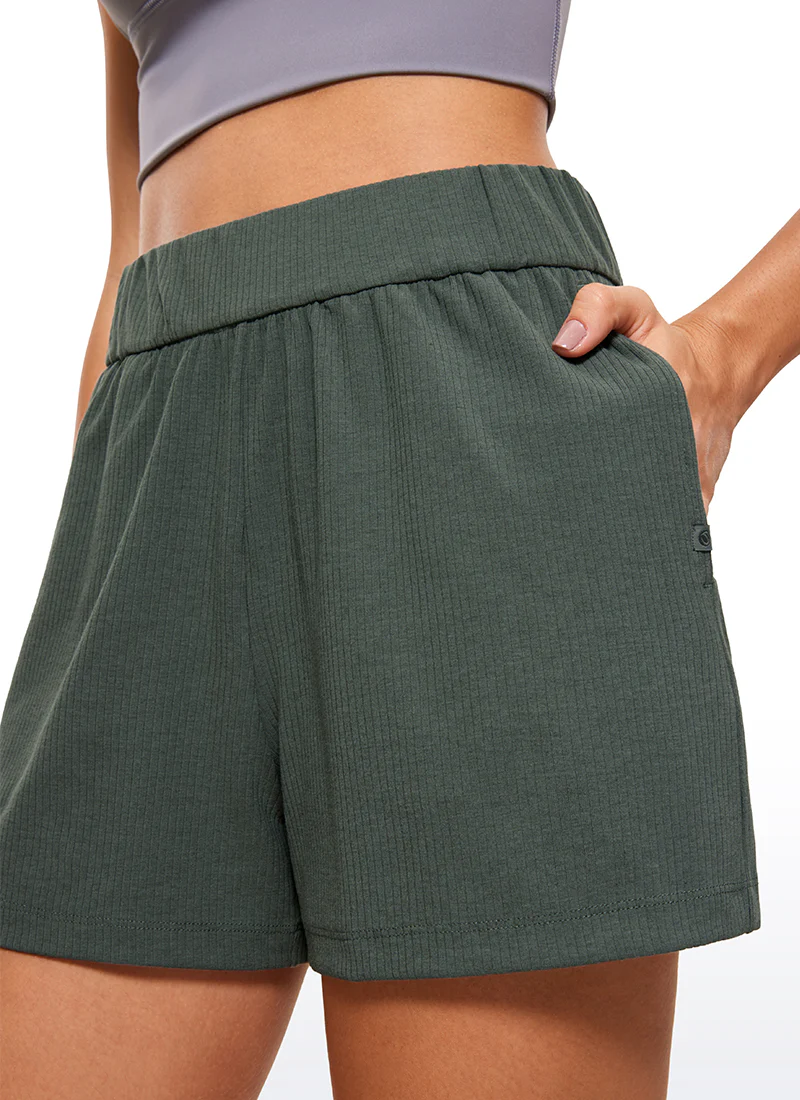 Ribbed High Rise Sweat Shorts 3'' - Image 17