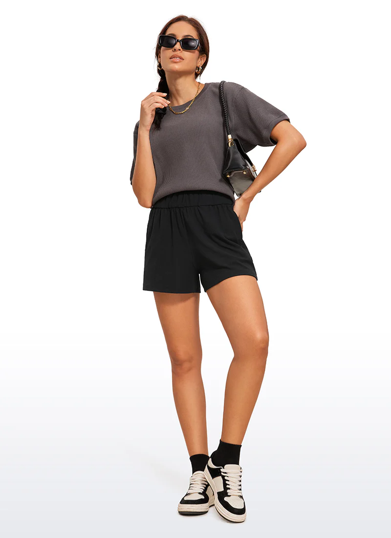 Ribbed High Rise Sweat Shorts 3'' - Image 3