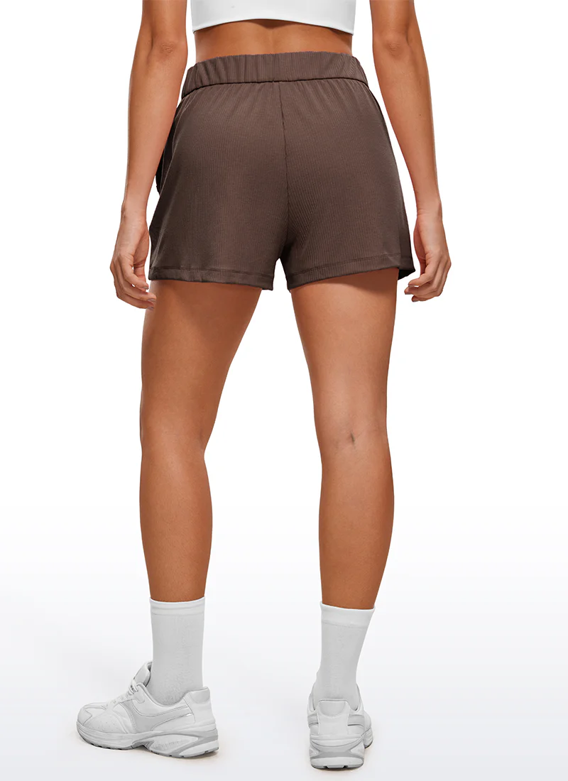 Ribbed High Rise Sweat Shorts 3'' - Image 2