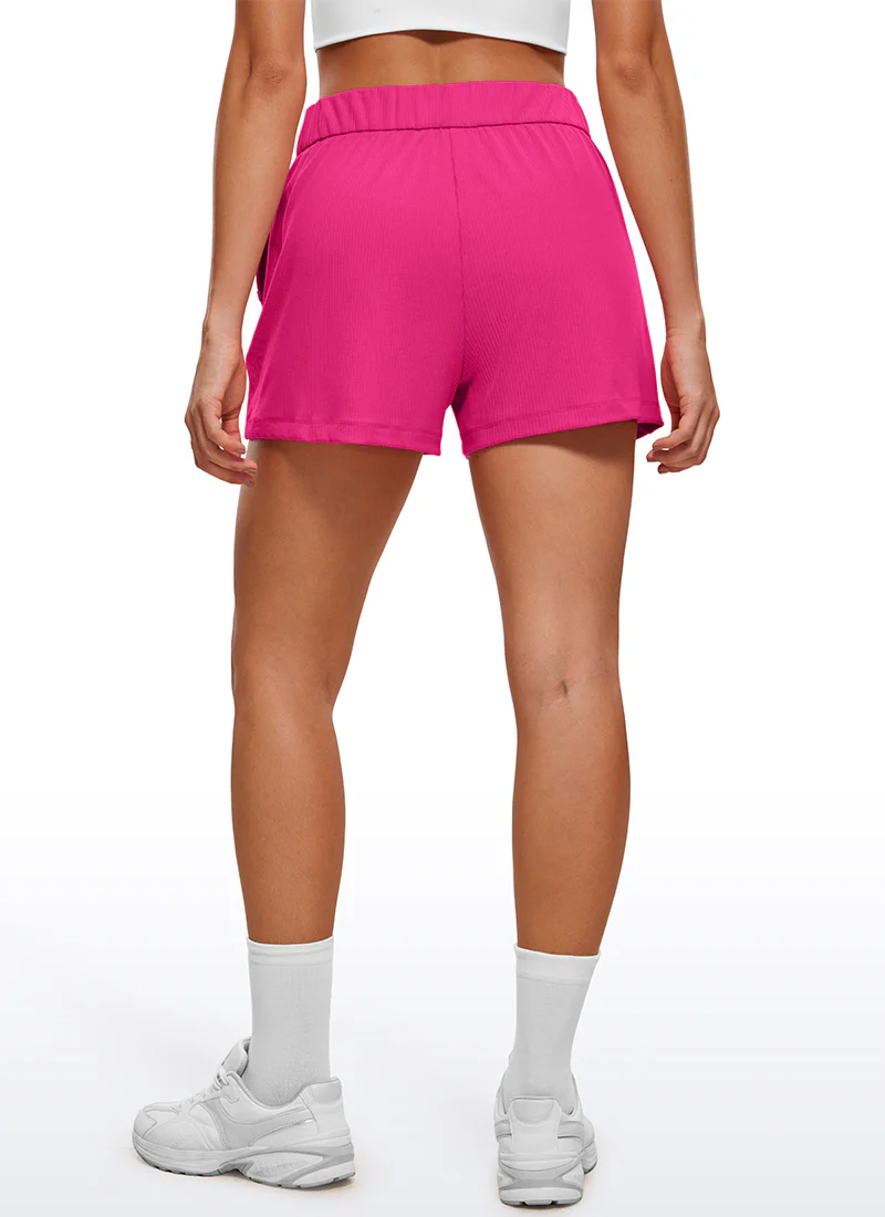 Ribbed High Rise Sweat Shorts 3'' - Image 2