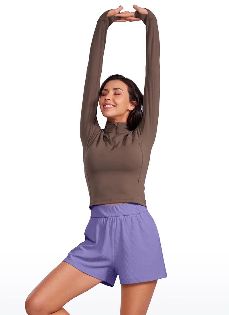 Ribbed High Rise Sweat Shorts 3'' - Image 6