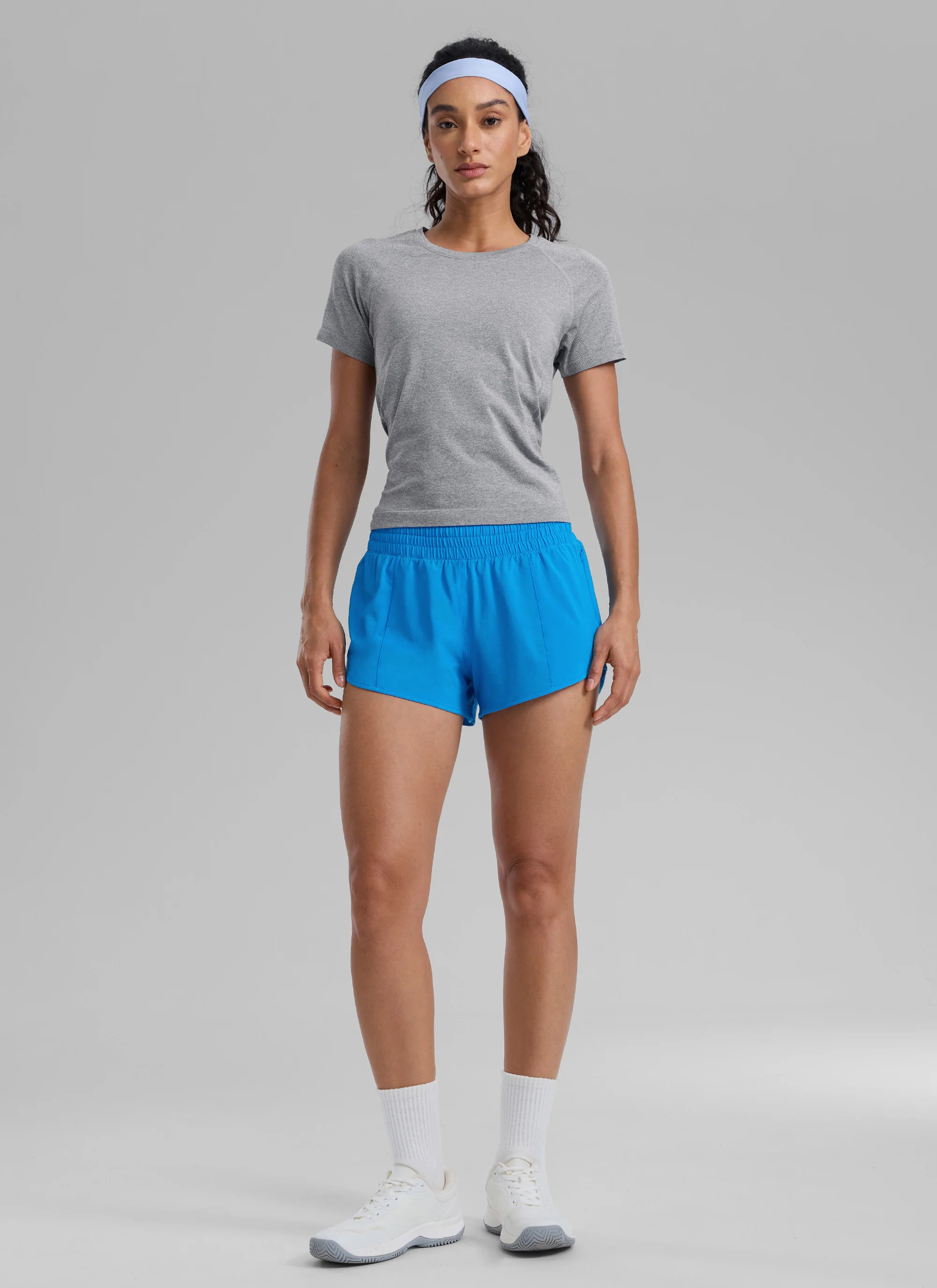 Feathery-Fit Soft Lined Zip Pocket Shorts 2.5'' - Image 3