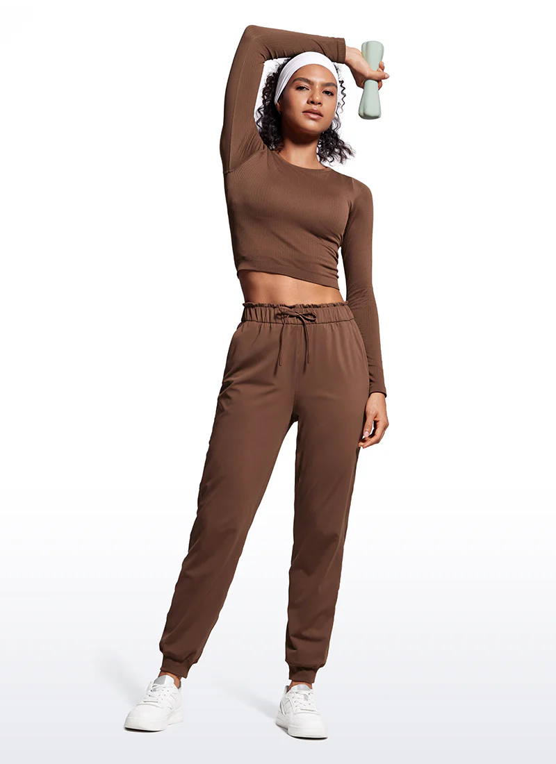Stretch High Waisted Pockets Joggers 28" - Image 11