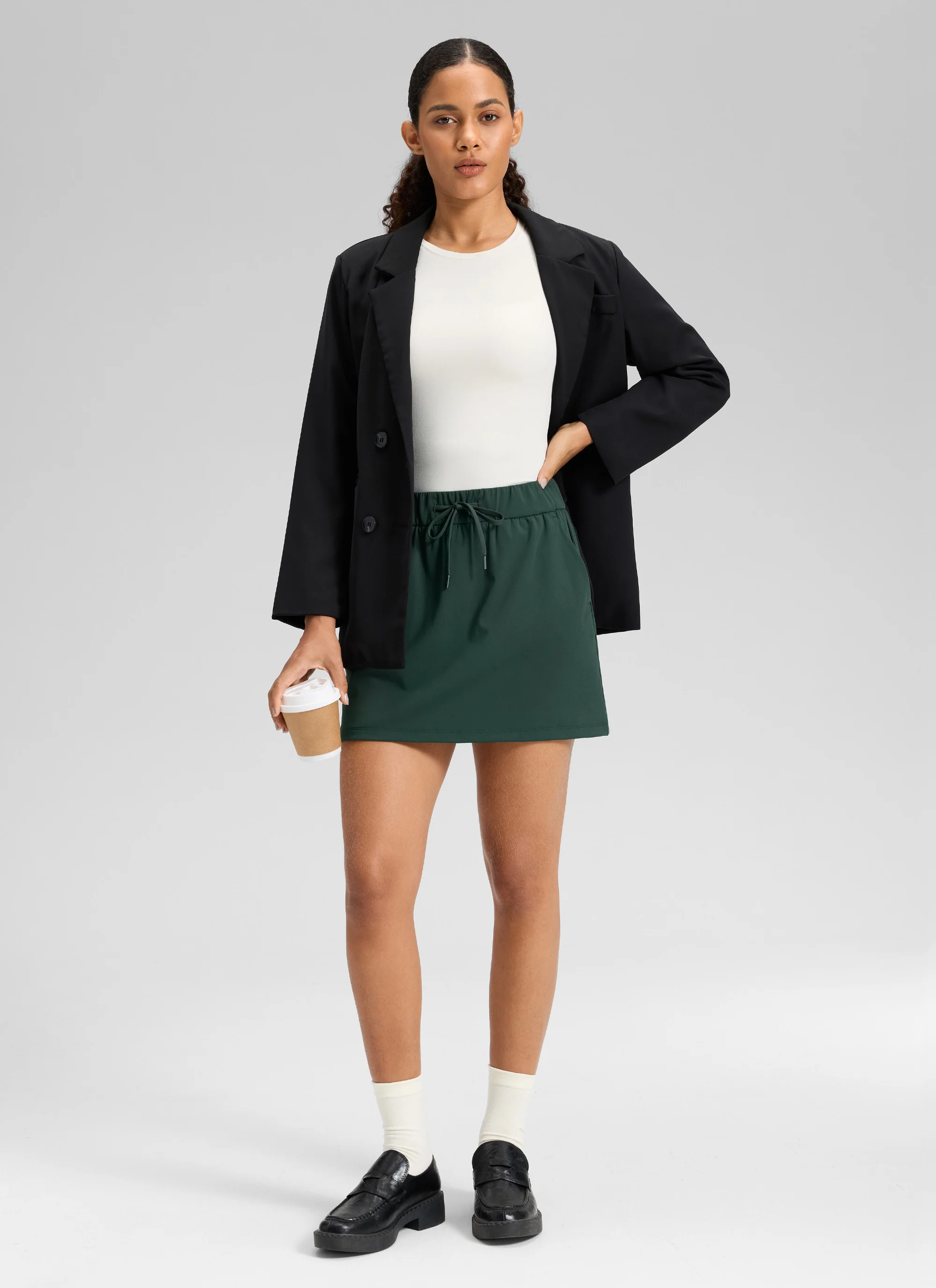 Stretch Drawstring Liner Skirt 15'' - 5 Pocket - Image 3